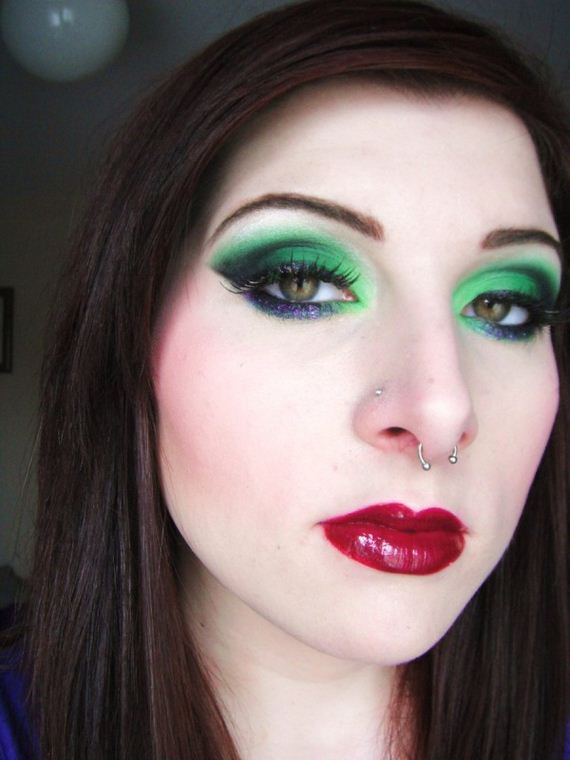 Bold Makeup in Blue and Green - 12thBlog