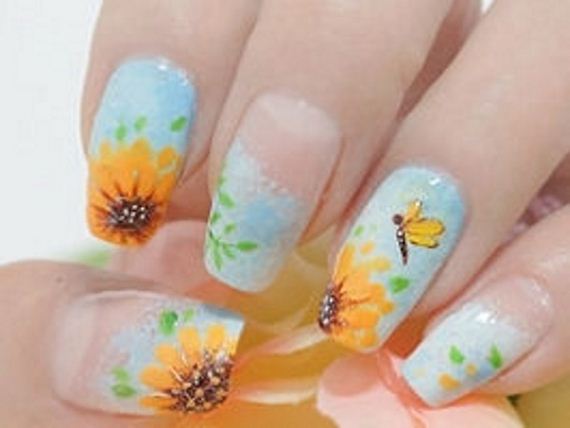 05-sunflower-nail-designs