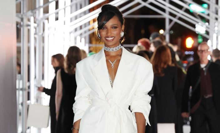 Jasmine Tookes Attends the Swarovski x SKIMS Event at Manhattan